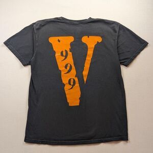 VLONE Black and Orange T-shirt Legends Never Die Hypebeast Tee Size Large